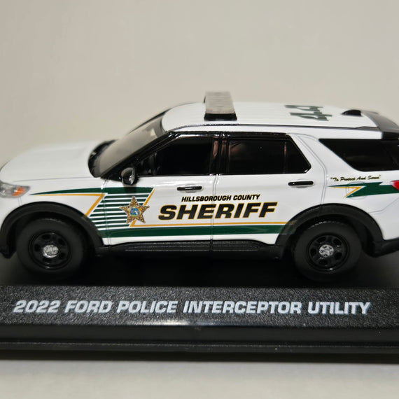 Custom 1/43rd scale Hillsborough County, Florida Sheriff 2022 Ford Police Interceptor Utility