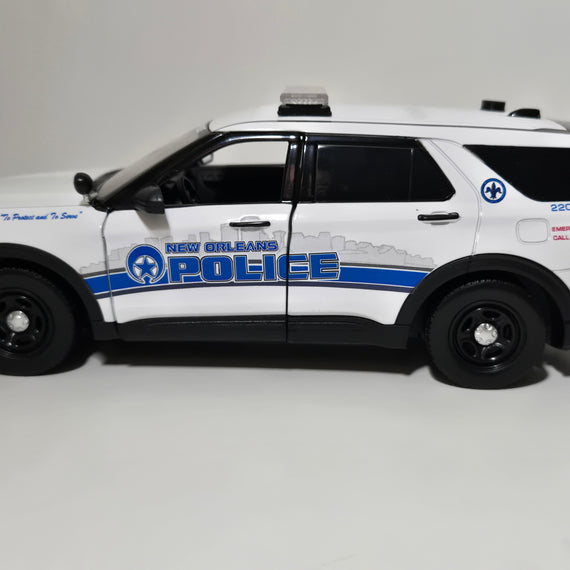 Custom 1/24th scale New Orleans, Louisiana Police 2022 Ford Police Interceptor Utility diecast model