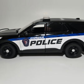 Custom 1/24th scale Chaska, Minnesota Police 2022 Ford Police Interceptor Utility diecast model