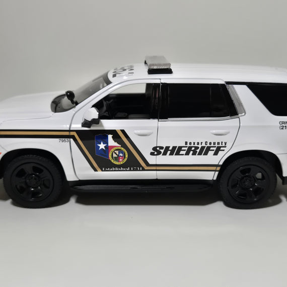 Custom 1/24th scale Bexar County, Texas Sheriff 2025 Chevrolet Tahoe PPV