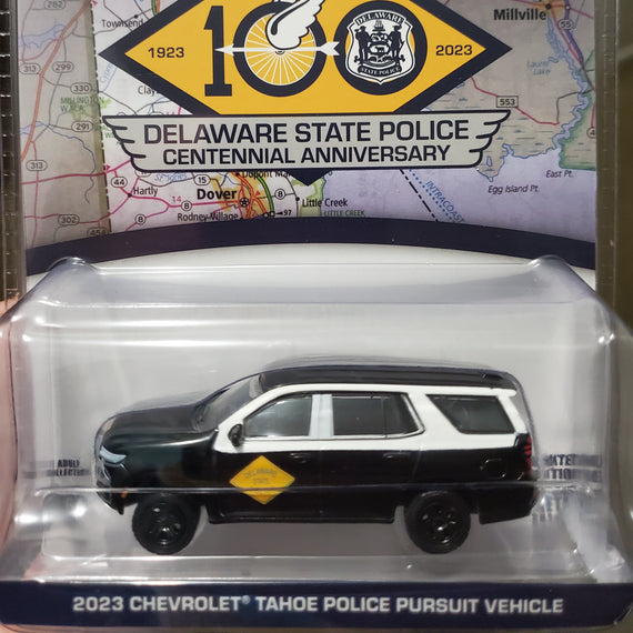 #30487 - 1/64th scale Delaware State Police 2023 Chevrolet Tahoe Police Pursuit Vehicle (Centennial Aniversary)