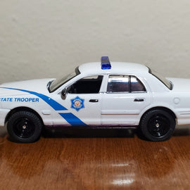 Custom 1/64th scale Arkansas State Police 2010 Ford Crown Victoria Police Interceptor diecast car