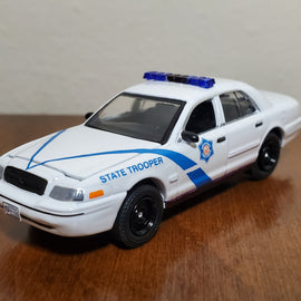 Custom 1/64th scale Arkansas State Police 2010 Ford Crown Victoria Police Interceptor diecast car