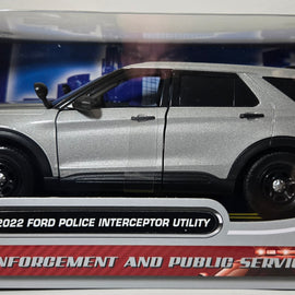 1/24th scale blank silver 2022 Ford Police Interceptor Utility