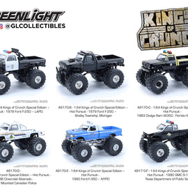 #49170 - 1/64th scale Kings of Crunch Hot Pursuit Special Edition 6-truck set