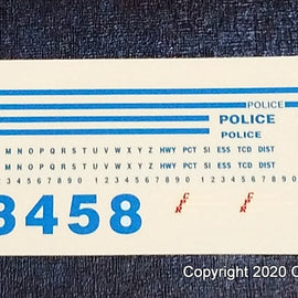 1/43rd scale N-Y-P-D Decals (1999 era)