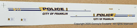 1/43rd scale Franklin, Ohio Police Decals