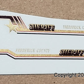 1/43rd scale Frederick County, Virginia Sheriff Decals
