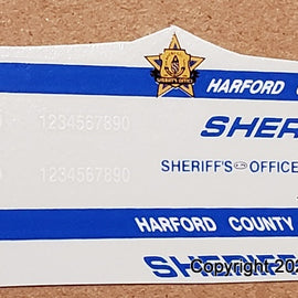 1/43rd scale Harford County, Maryland Sheriff Decals