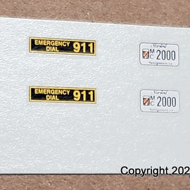 1/43rd scale Montgomery County, Maryland Police Decals (old graphics)