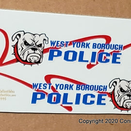 1/24th scale West York Borough, Pennsylvania Police Decals