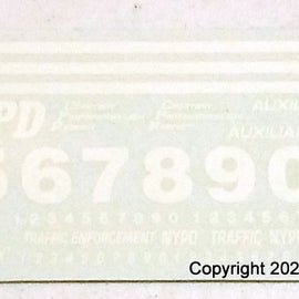 1/24th scale N-Y-P-D Auxiliary Decals (current)