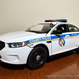 Custom 1/24th scale Baltimore County, Maryland Police Ford Police Interceptor Sedan diecast car