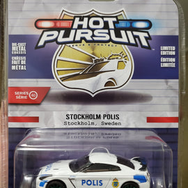 #42980-D - 1/64th scale Stockholm, Sweden Polis 2014 Nissan GT-R (R35)  ***GREEN MACHINE***