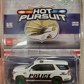 #30356 - 1/64th scale General Motors Fleet 2021 Chevrolet Tahoe Police Pursuit Vehicle (PPV) (White and Black Police Show Vehicle)  ***GREEN MACHINE***