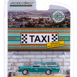 #30225 1/64th scale Rosarito, Baja California, Mexico Taxi 1991 Ford LTD Crown Victoria Station Wagon (Teal with white stripes)  ***HOBBY EXCLUSIVE***