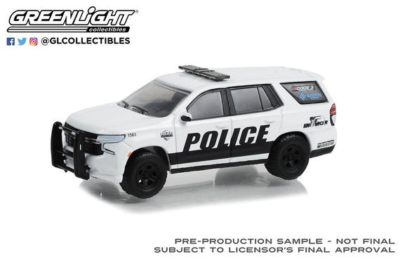 #30356 - 1/64th scale General Motors Fleet 2021 Chevrolet Tahoe Police Pursuit Vehicle (PPV) (White and Black Police Show Vehicle)  ***HOBBY EXCLUSIVE***