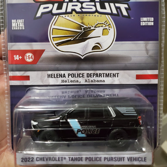 #30416 - 1/64th scale Helena, Alabama Police 2022 Chevrolet Tahoe Police Pursuit Vehicle  ***HOBBY EXCLUSIVE***