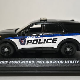 Custom 1/43rd scale Chaska, Minnesota Police 2022 Ford Police Interceptor Utility diecast model