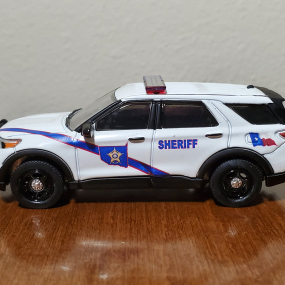 Custom 1/64th scale Wood County, Texas Sheriff 2022 Ford Police Interceptor Utility
