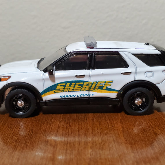 Custom 1/64th scale Hardin County, Tennessee Sheriff 2022 Ford Police Interceptor Utility