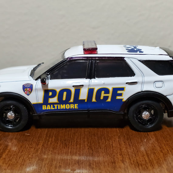 Custom 1/64th scale Baltimore, Maryland Police 2022 Ford Police Interceptor Utility