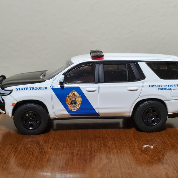 Custom 1/64th scale Alaska State Troopers 2022 Chevrolet Tahoe Police Pursuit Vehicle