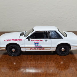 Custom 1/64th scale Louisiana State Police 1980s Ford Mustang slicktop