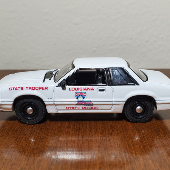 Custom 1/64th scale Louisiana State Police 1980s Ford Mustang