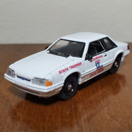 Custom 1/64th scale Louisiana State Police 1980s Ford Mustang slicktop