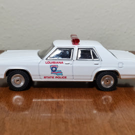 Custom 1/64th scale Louisiana State Police 1980s Ford LTD Crown Victoria