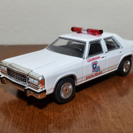 Custom 1/64th scale Louisiana State Police 1980s Ford LTD Crown Victoria