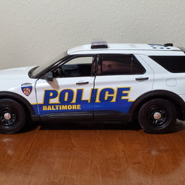 Custom 1/24th scale Baltimore, Maryland Police 2022 Ford Police Interceptor Utility
