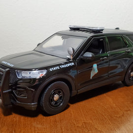 Custom 1/24th scale Maine State Police 2022 Ford Police Interceptor Utility (100th Anniversary graphics)
