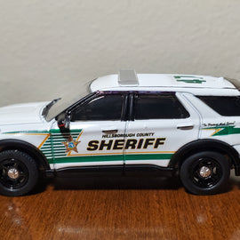 Custom 1/64th scale Hillsborough County, Florida Sheriff 2022 Ford Police Interceptor Utility