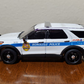 Custom 1/64th scale Honolulu, Hawaii Police 2022 Ford Police Interceptor Utility