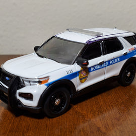 Custom 1/64th scale Honolulu, Hawaii Police 2022 Ford Police Interceptor Utility