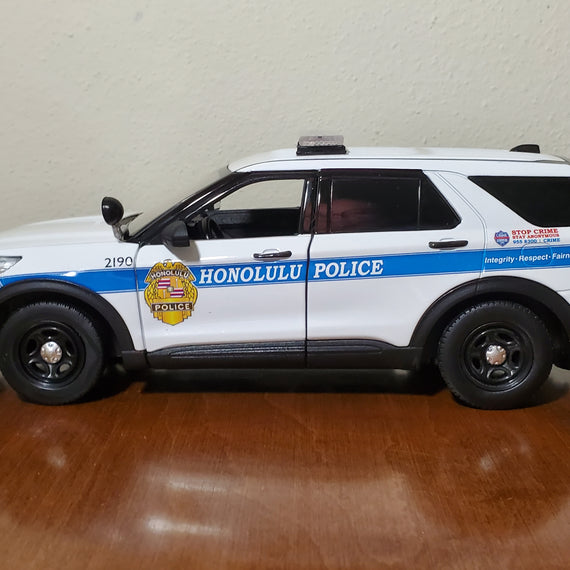 Custom 1/24th scale Honolulu, Hawaii Police 2022 Ford Police Interceptor Utility