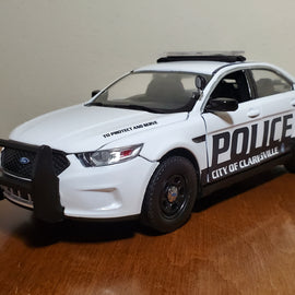 Custom 1/24th scale Clarksville, Tennessee Police Ford Police Interceptor Sedan diecast car