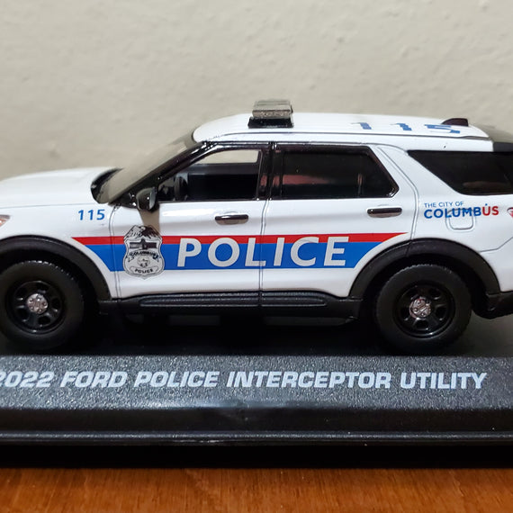 Custom 1/43rd scale Columbus, Ohio Police 2022 Ford Police Interceptor Utility diecast model