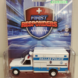 #67065 - 1/64th scale Dallas, Texas Police 1992 Ford F-350 Ambulance Crime Scene Unit  ***HOBBY EXCLUSIVE***