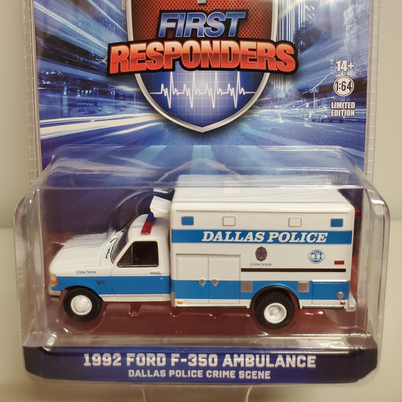 #67065 - 1/64th scale Dallas, Texas Police 1992 Ford F-350 Ambulance Crime Scene Unit  ***HOBBY EXCLUSIVE***