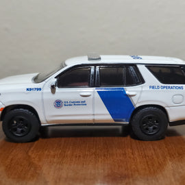 Custom 1/64th scale United States Customs and Border Protection 2022 Chevrolet Tahoe