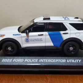 Custom 1/43rd scale United States Customs and Border Protection 2022 Ford Police Interceptor Utility