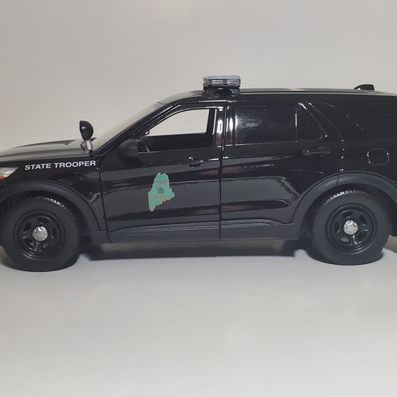 Custom 1/24th scale Maine State Police 2022 Ford Police Interceptor Utility (100th Anniversary graphics)