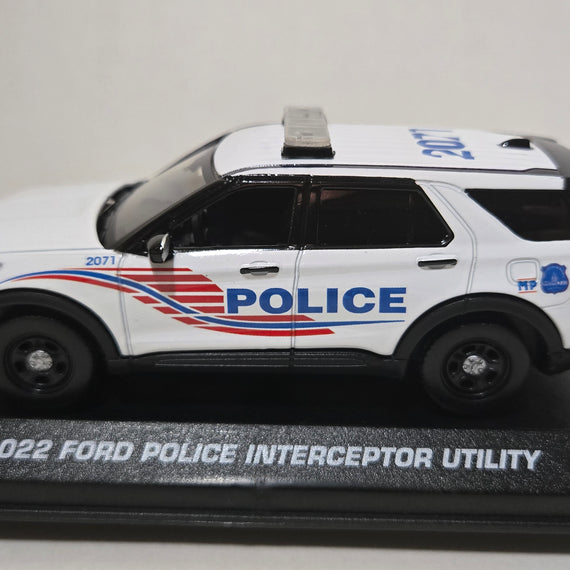 Custom 1/43rd scale Washington, DC Metro Police 2022 Ford Police Interceptor Utility