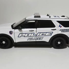 Custom 1/24th scale Killeen, Texas Police 2022 Ford Police Interceptor Utility diecast model (2024 graphics)