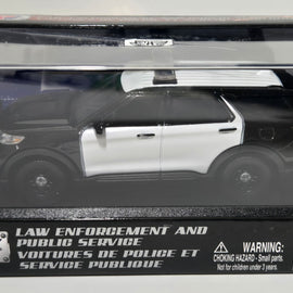 1/43rd scale blank black and white 2022 Ford Police Interceptor Utility