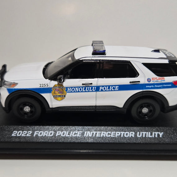 Custom 1/43rd scale Honolulu, Hawaii Police 2022 Ford Police Interceptor Utility