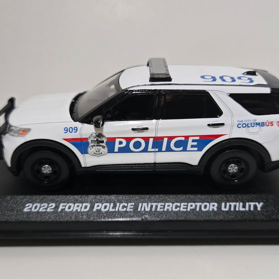 Custom 1/43rd scale Columbus, Ohio Police 2022 Ford Police Interceptor Utility diecast model